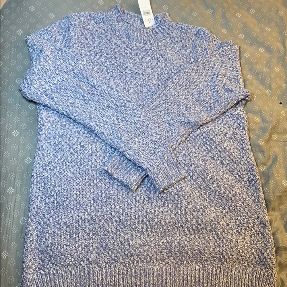 NWT LOFT Marled-Yarn textured Sweater, sz M